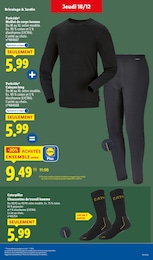 Prix et réduction Lingerie Homme dans le prospectus Lidl en cours Offre Lingerie Homme dans le catalogue Lidl du moment à la page 43