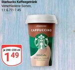 Kaffeegetränk Cappuccino im Angebot bei GLOBUS in Wolfenbüttel Kaffeegetränk Cappuccino Angebote von Starbucks bei GLOBUS Wolfenbüttel für 1,49 €