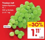 Trauben hell für 1,11 € bei Netto Marken-Discount im Angebot Trauben hell im aktuellen Netto Marken-Discount Prospekt