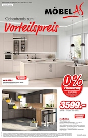 Aktueller Möbel AS Prospekt mit Kuchen, "Küchentrends zum Vorteilspreis", Seite 1