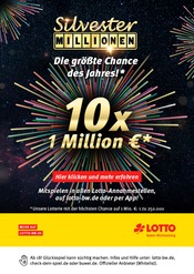 Aktueller Lotto Baden-Württemberg Prospekt mit Spielwaren, "Silvester MILLIONEN", Seite 1