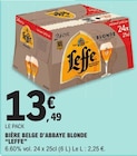 Bière belge d'abbaye blonde - LEFFE en promo chez E.Leclerc Bière belge d'abbaye blonde - LEFFE dans le catalogue E.Leclerc