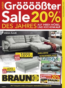 Sofa im BRAUN Möbel-Center Prospekt "Gröööößter Sale des Jahres" mit 20 Seiten (Reutlingen)