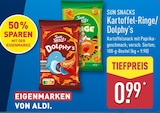 Kartoffel-Ringe/Dolphy's von Sun Snacks für 0,99 € bei ALDI Nord im Angebot Kartoffel-Ringe/Dolphy's von Sun Snacks im aktuellen ALDI Nord Prospekt