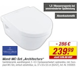 Wand-WC-Set „Architectura“ von Villeroy & Boch für 239,99 € bei toom Baumarkt im Angebot Wand-WC-Set „Architectura“ von Villeroy & Boch im aktuellen toom Baumarkt Prospekt