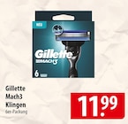 Mach3 Klingen Angebote von Gillette bei famila Nordost Gifhorn für 11,99 €