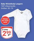 Aktuelles Baby-Wickelbody Langarm Angebot bei GLOBUS in Erlangen ab 2,99 €