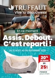 Prospectus Jardineries & Animaleries Truffaut en cours, Assis. Debout. C'est reparti !, 1 page, 21/08/2026 - 06/09/2026 Catalogue Jardineries & Animaleries Truffaut en cours à Bouguenais et alentours, Assis. Debout. C'est reparti !, 1 page, 21/08/2026 - 06/09/2026