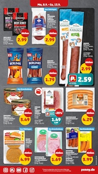 Wurst Angebot im Penny Prospekt, gültig von 08.09.2025 bis 14.09.2025 Wurst Angebot im aktuellen Penny Prospekt auf Seite 5