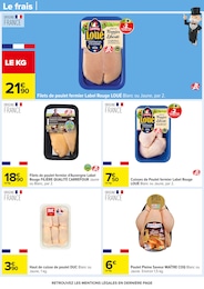 Prix et réduction Poulet Fermier dans le prospectus Carrefour en cours Offre Poulet Fermier dans le catalogue Carrefour du moment à la page 49