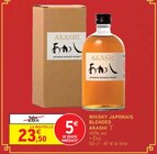 Whisky japonais blended - Akashi en promo chez Intermarché Chalon-sur-Saône à 23,50 €