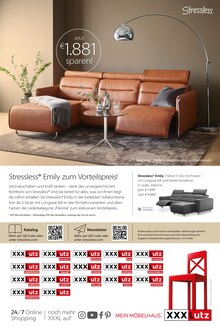 Sofa im XXXLutz Möbelhäuser Prospekt "Stressless" mit 10 Seiten (Ludwigshafen (Rhein))