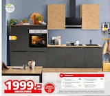 Küche Grafit mit Absetzung Eiche hell Nachbildung im aktuellen Segmüller Prospekt