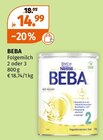 Folgemilch von BEBA im aktuellen Müller Prospekt für 14,99 €