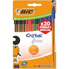 20 stylos-bille "Cristal fine" - BIC en promo à 2,60 € chez Carrefour 20 stylos-bille "Cristal fine" - BIC dans le catalogue Carrefour