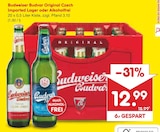Original Czech Imported Lager von Budweiser Budvar für 12,99 € bei Netto Marken-Discount im Angebot Original Czech Imported Lager von Budweiser Budvar im aktuellen Netto Marken-Discount Prospekt