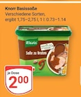 Basissoße Angebote von Knorr bei GLOBUS Erlangen für 2,00 €