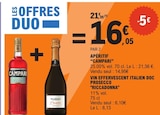 APÉRITIF + VIN EFFERVESCENT ITALIEN DOC PROSECCO - CAMPARI / RICCADONNA en promo chez E.Leclerc Cergy à 16,05 €