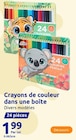 Crayons de couleur dans une boîte en promo chez Action Agen à 1,99 €