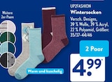 Wintersocken von UP2FASHION im aktuellen ALDI SÜD Prospekt für 4,99 €