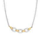 Collier en or jaune et argent rhodié oxydes de zirconium - E.Leclerc Collier en or jaune et argent rhodié oxydes de zirconium à 95,00 € dans le catalogue E.Leclerc