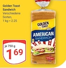 Sandwich Angebote von Golden Toast bei GLOBUS Pirmasens für 1,69 €