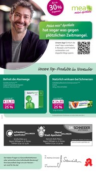 Aktueller mea - meine apotheke Prospekt "Unsere November-Angebote" Seite 1 von 4 Seiten für Dillingen