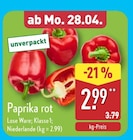Aktuelle Paprika Angebote bei ALDI Nord in Magdeburg Aktuelles Paprika rot Angebot bei ALDI Nord in Magdeburg ab 2,99 €