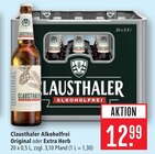 Alkoholfrei Original im Angebot bei Marktkauf in Blaustein Alkoholfrei Original Angebote von Clausthaler bei Marktkauf Blaustein für 12,99 €
