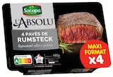 Viande bovine : 4 pavés de rumsteck marinés nature - SOCOPA dans le catalogue Intermarché Hyper