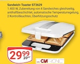 Sandwich-Toaster ST3629 im Angebot bei GLOBUS in Gotha Sandwich-Toaster ST3629 Angebote von Clatronic bei GLOBUS Gotha für 29,99 €