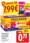 Spezi, Cola, Orangen- oder Zitronenlimonade von Paulaner für 0,77 € bei E center im Angebot Spezi, Cola, Orangen- oder Zitronenlimonade von Paulaner im aktuellen E center Prospekt