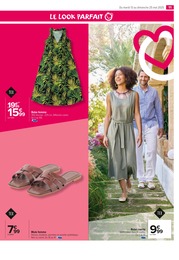 Prix et réduction Mules Femme dans le prospectus Carrefour Market en cours Offre Mules Femme dans le catalogue Carrefour Market du moment à la page 11