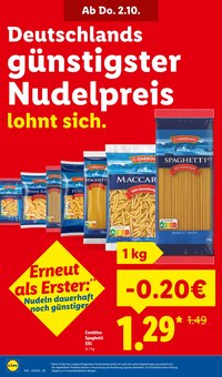 Nudeln im aktuellen Lidl Prospekt (Bonn) Nudeln im Lidl Prospekt "LIDL LOHNT SICH" mit 70 Seiten (Bonn)