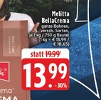 BellaCrema ganze Bohnen Angebote von Melitta bei EDEKA Bad Salzuflen für 13,99 €