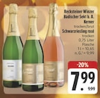 E center - Badischer Sekt b. A. Kerner trocken/brut Angebot im Prospekt Badischer Sekt b. A. Kerner trocken/brut bei E center im Prospekt "" für 7,99 €