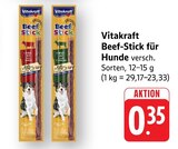 Beef-Stick für Hunde im Angebot bei Marktkauf in Neu-Ulm Beef-Stick für Hunde Angebote von Vitakraft bei Marktkauf Neu-Ulm für 0,35 €