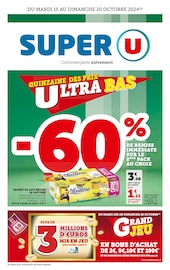 Catalogue Supermarchés Super U en cours à Ballancourt-sur-Essonne et alentours, "La quizaine des prix ultra bas", 24 pages, 15/10/2024 - 20/10/2024