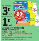 Promo Actimel goût multifruits offre découverte à 1,23 € dans le catalogue E.Leclerc à Villeparisis