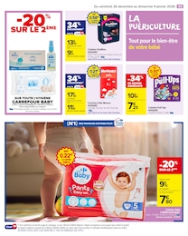 Prix et réduction Couches dans le prospectus Carrefour Market en cours Offre Couches dans le catalogue Carrefour Market du moment à la page 45