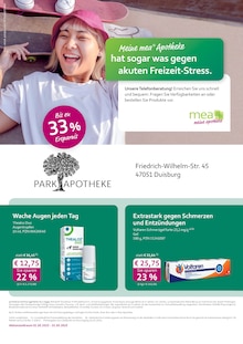 Aktueller mea - meine apotheke Prospekt (Duisburg, 4 Seiten zum blättern mea - meine apotheke Prospekt Unsere Mai-Angebote mit 4 Seiten