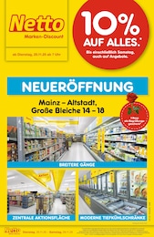 Netto Marken-Discount Prospekt: "Neueröffnung - 10% auf ALLES", 6 Seiten, 25.11.2025 - 29.11.2025