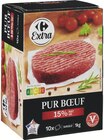 Steaks hachés pur boeuf - Carrefour Extra en promo à 9,85 € chez Supermarchés Match Steaks hachés pur boeuf - Carrefour Extra dans le catalogue Supermarchés Match