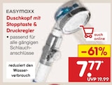 Duschkopf mit Stopptaste & Druckregler Angebote von EASYmaxx bei Netto Marken-Discount Melle für 7,77 €