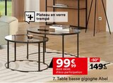 Table basse gigogne Abel en promo chez But Troyes à 99,99 €