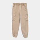 Pantalon jogger taupe garçon dans le catalogue La Halle