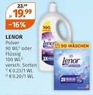 Pulver 90 WL im Angebot bei Müller in Neuss Pulver 90 WL Angebote von Lenor bei Müller Neuss für 19,99 €