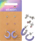 dm-drogerie markt Stuttgart - Ohrstecker-Kombination Silber-Optik mit lila Creolen Angebot im Prospekt Ohrstecker-Kombination Silber-Optik mit lila Creolen bei dm-drogerie markt im Stuttgart Prospekt für 3,95 €