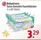 Extra Sensitiv Feuchttücher von Babydream für 3,29 € bei Rossmann im Angebot Extra Sensitiv Feuchttücher von Babydream im aktuellen Rossmann Prospekt