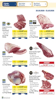 Rindfleisch im aktuellen METRO Prospekt (Aachen) Rindfleisch im METRO Prospekt "Wochenangebote" mit 50 Seiten (Aachen)